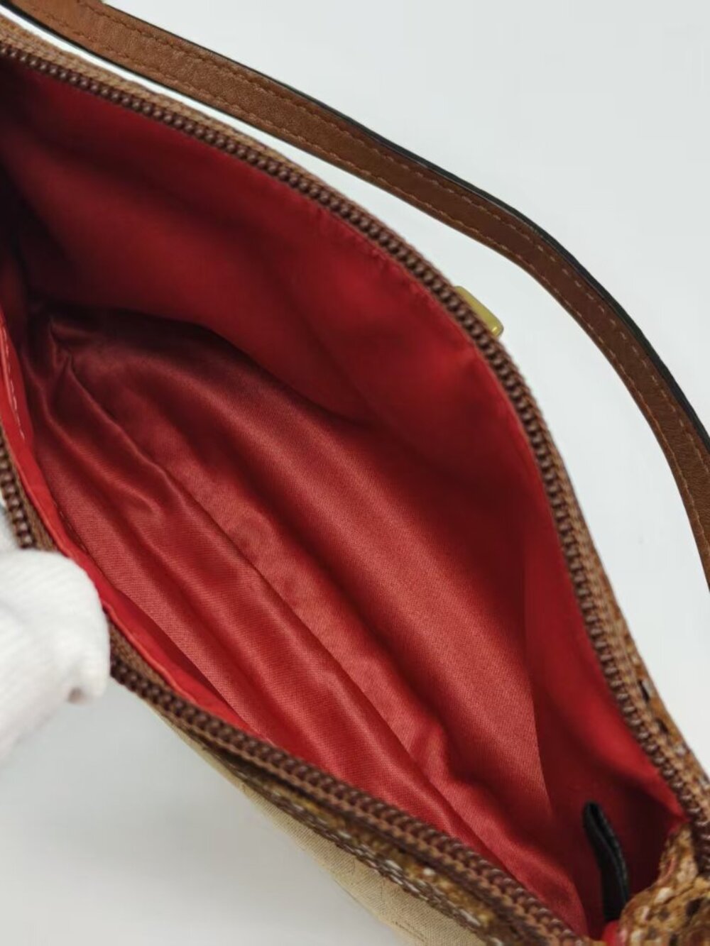 Coach Signature C Canvas Mini Shoulder Bag Brown Leather Turnlock Y2K Vintage - Picture 12 of 13